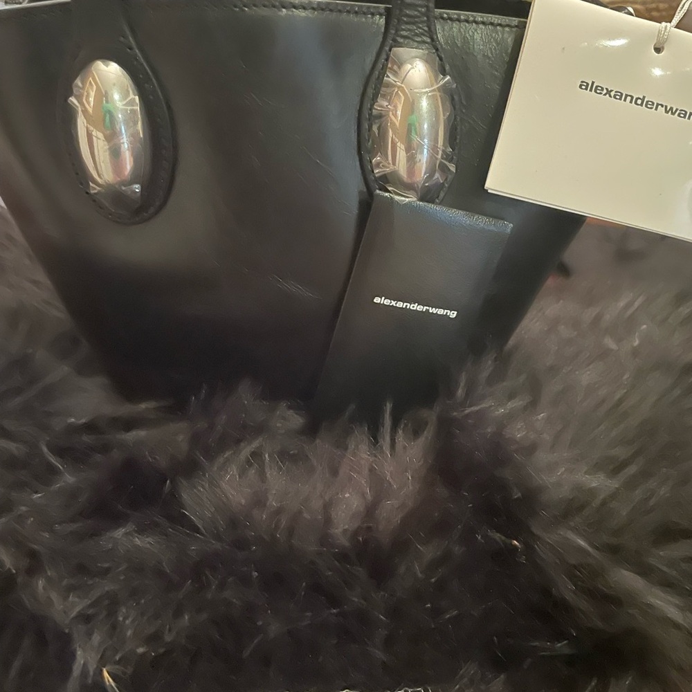 Alexander Wang Black Patent Crackled Leather Dome Satchel – Like new